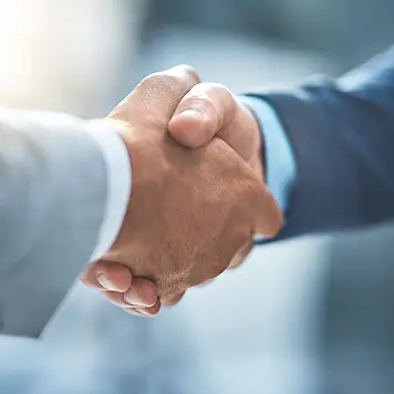 image of a shaking hand